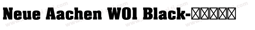 Neue Aachen W01 Black字体转换